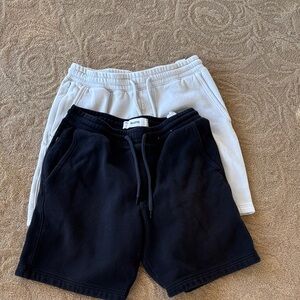 2 pairs Hollister Black and grey Athletic Shorts